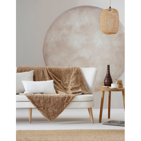 COMPL PLAID ANT RIVER TAUPE 130x170